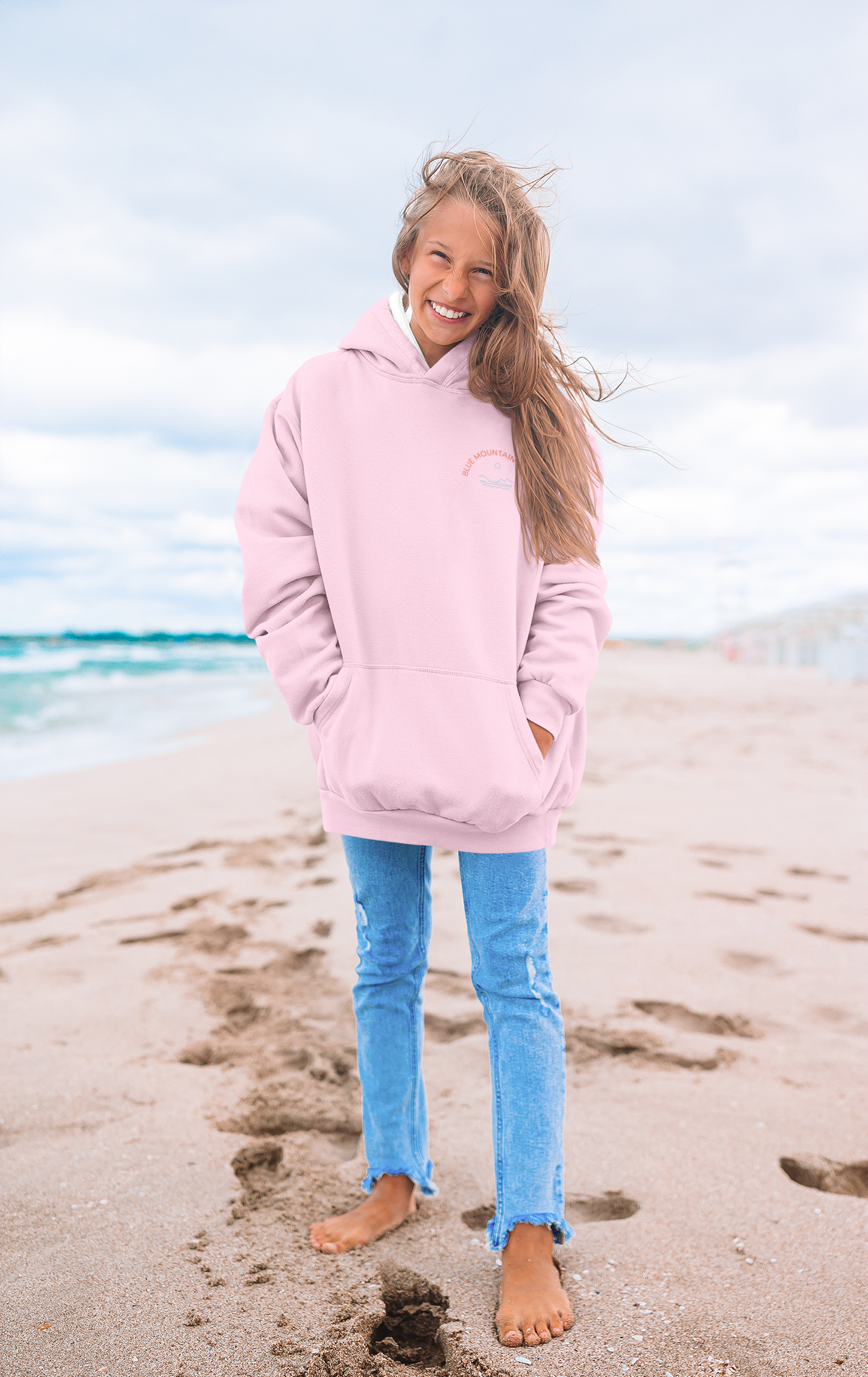 Blue Mountain Beach Autumn Sunset Unisex Hoodie – Cozy Fall Style